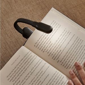 Kikkerland rechargeable clip book light – blue or black – NIB